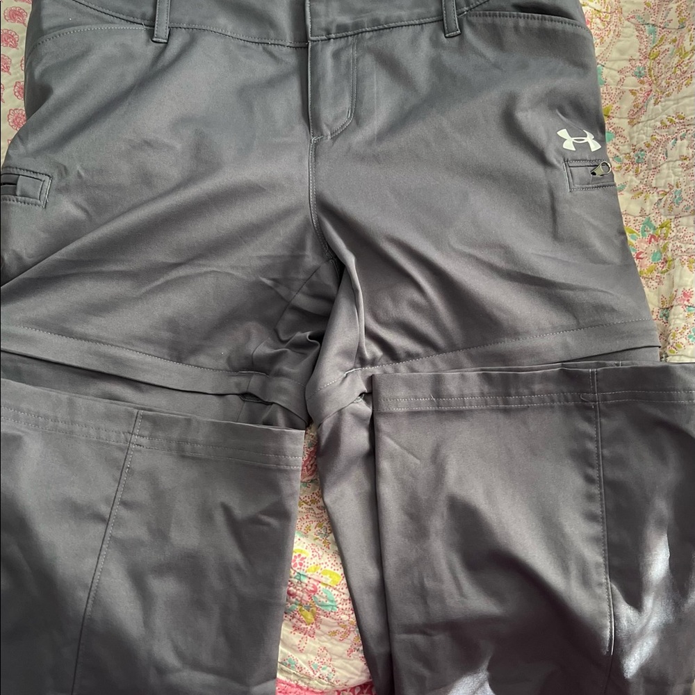 Under Armour Gray Heat Gear Pants Size 8